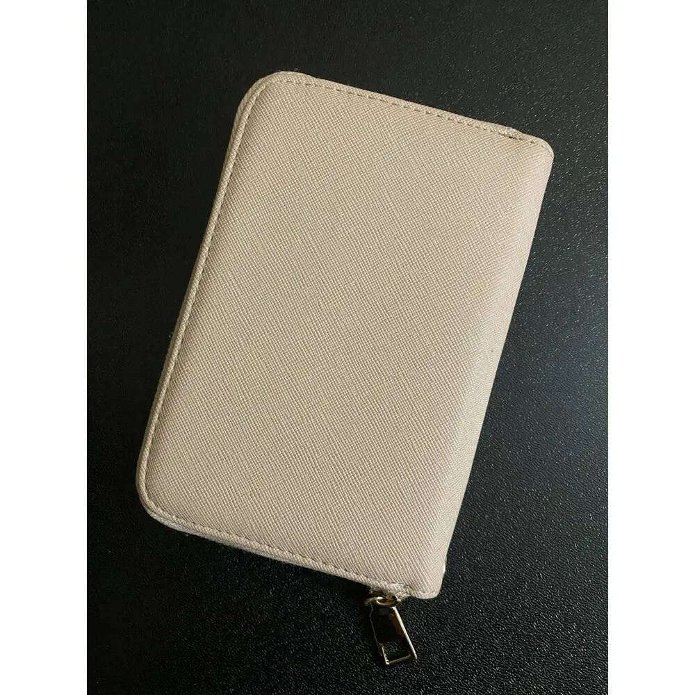Pink Women's Zip-Around Wallet Solid Zipper Accent Credit Card Slots